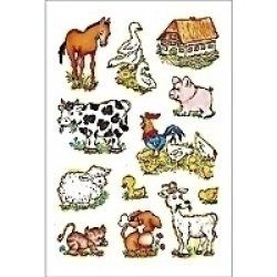 HERMA DECOR stickers farm animals 3 sheets self-adhesive label