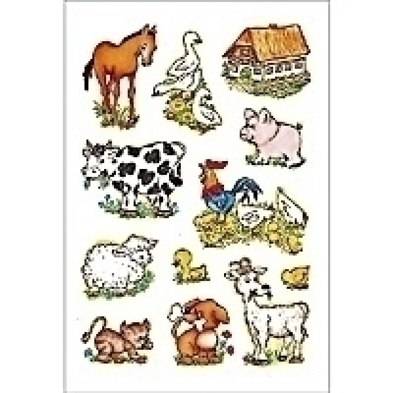 HERMA DECOR stickers farm animals 3 sheets étiquette auto-collante