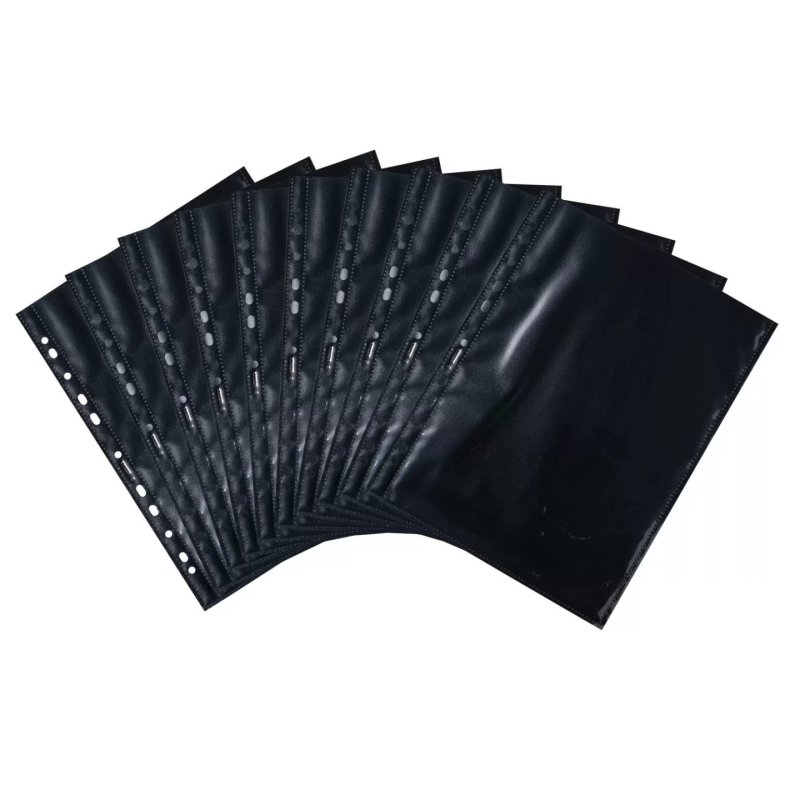 HERMA Fotophan transparent photo pockets 20x30 cm portrait black 10 pcs.