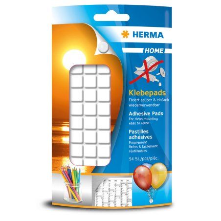 HERMA Pastille adhésive, amovible, réutilisable, blanc