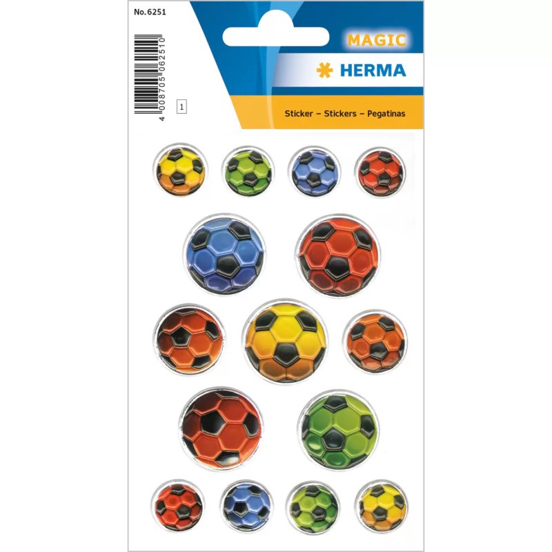 HERMA 6251 decorative sticker Plastic Multicolour Permanent 15 pc(s)