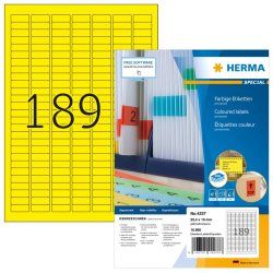 HERMA 4237 étiquette auto-collante Rectangle aux angles arrondis Jaune 18900 pièce(s)