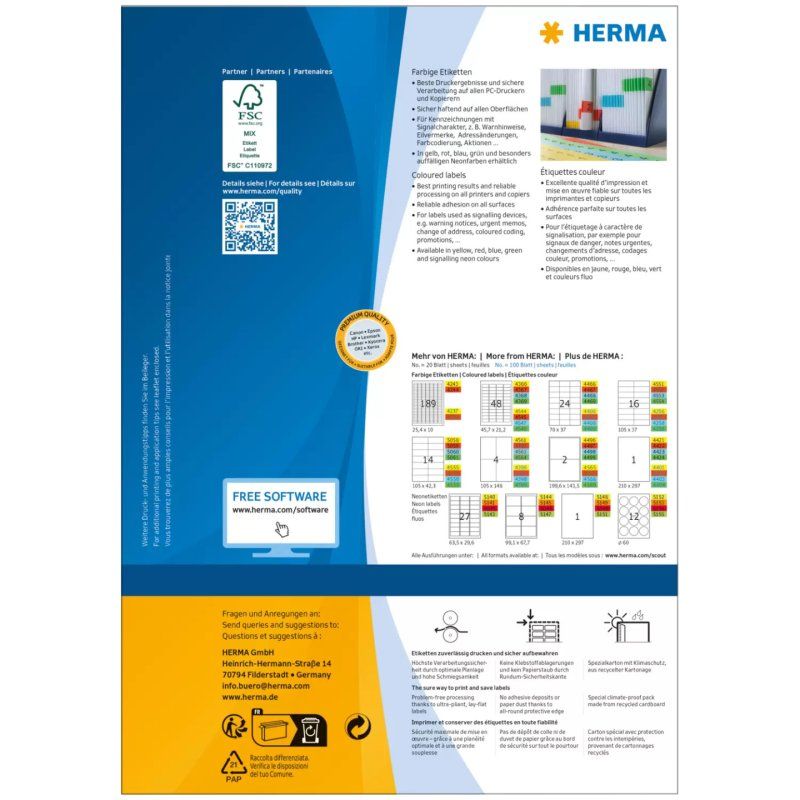 HERMA Etiquette universelle SPECIAL, 25,4 x 10 mm, jaune