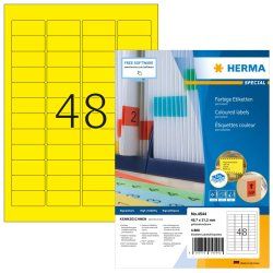 HERMA 4544 étiquette auto-collante Rectangle aux angles arrondis Jaune 4800 pièce(s)