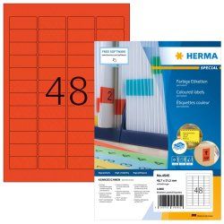 HERMA 4545 étiquette auto-collante Rectangle Rouge 4800 pièce(s)