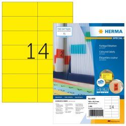 HERMA 4555 self-adhesive label Rectangle Yellow 1400 pc(s)