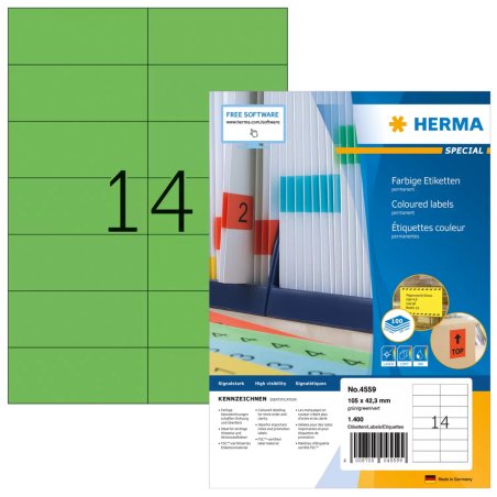 HERMA Etiquette universelle SPECIAL, 105 x 42,3 mm, vert