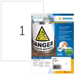 HERMA 9543 self-adhesive label Rectangle White 40 pc(s)