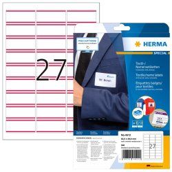 HERMA 4512 étiquette auto-collante Rectangle aux angles arrondis Rouge, Blanc 540 pièce(s)