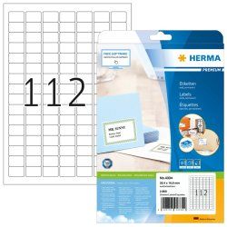 HERMA Etiquette universelle PREMIUM, 25,4 x 16,9 mm, blanc