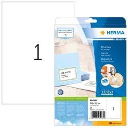 HERMA Etiquette universelle PREMIUM, 210 x 297 mm, blanc