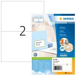 HERMA Etiquette universelle PREMIUM, 210 x 148 mm, blanc