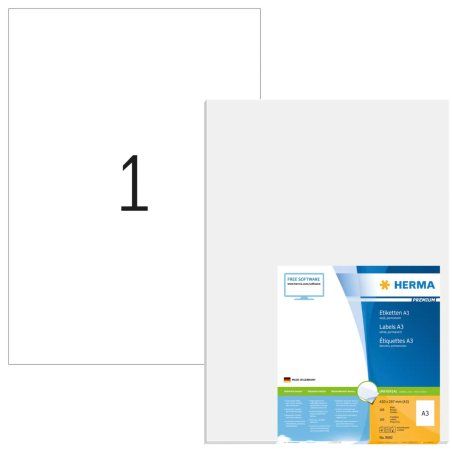 HERMA Etiquette universelle PREMIUM, 297 x 420 mm, blanc