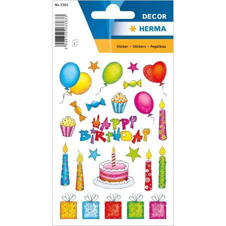 HERMA 3363 decorative sticker Paper Multicolour Permanent 46 pc(s)