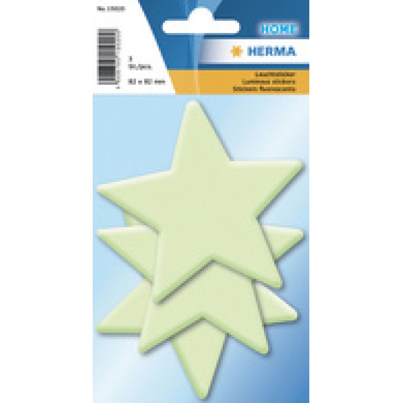 HERMA Stickers fluorescents Home "grandes étoiles"