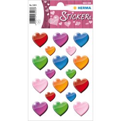 HERMA Sticker DECOR "Coeurs multicolores"