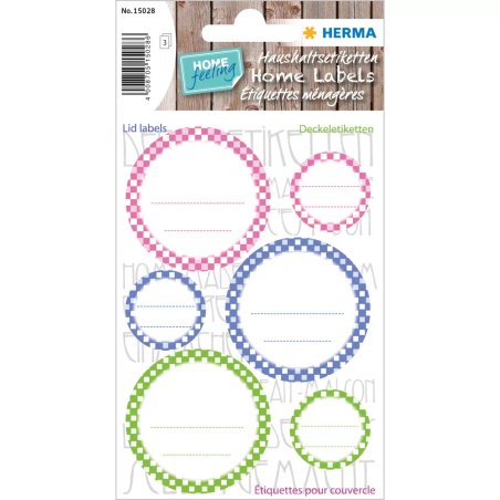 HERMA 15028 self-adhesive label Circle Permanent Multicolour 18 pc(s)