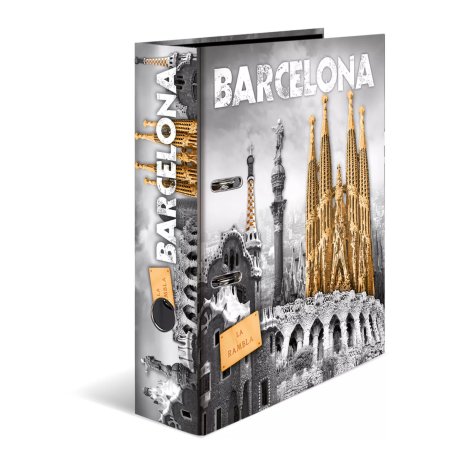 HERMA Classeur à levier à motifs "Barcelona", A4, dos: 70 mm