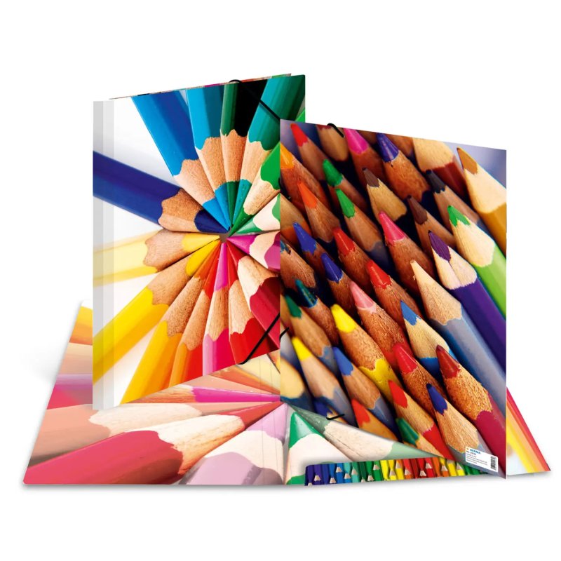 HERMA Chemise à élastiques "Crayons", en carton, A3