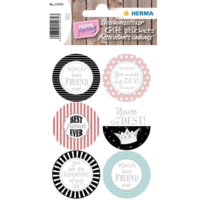 HERMA 15470 decorative sticker Paper Multicolour 12 pc(s)