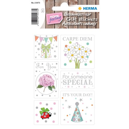 HERMA 15473 autocollant décoratif Papier Multicolore 12 pièce(s)