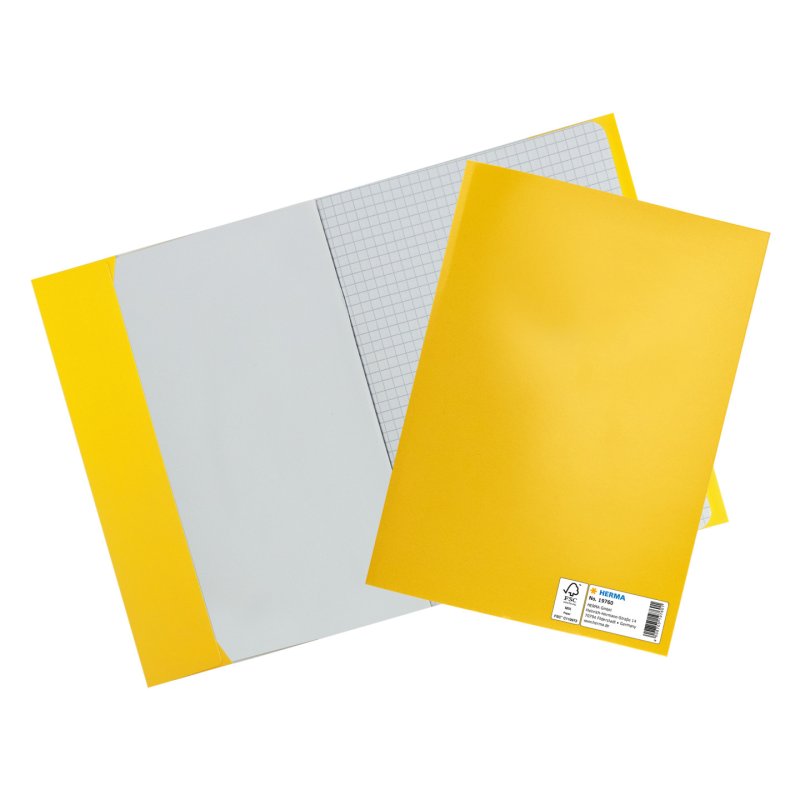 HERMA Protège-cahier, en carton, A5, jaune