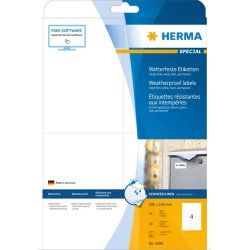 HERMA 4598 étiquette auto-collante Rectangle Permanent Blanc 40 pièce(s)