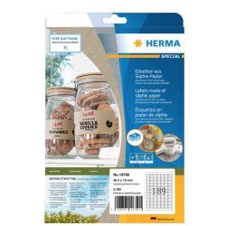 HERMA 10750 étiquette auto-collante Rectangle Permanent Marron 3780 pièce(s)