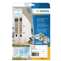 HERMA 10754 self-adhesive label Rectangle Permanent Brown 240 pc(s)