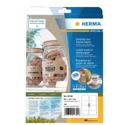HERMA 10755 étiquette auto-collante Rectangle Permanent Marron 160 pièce(s)