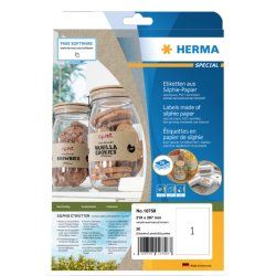 HERMA 10758 étiquette auto-collante Rectangle Permanent Marron 20 pièce(s)