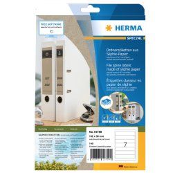 HERMA 10759 étiquette auto-collante Rectangle Permanent Marron 140 pièce(s)