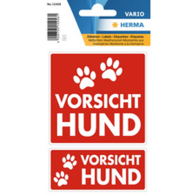 HERMA Hinweisetiketten "Vorsicht Hund"