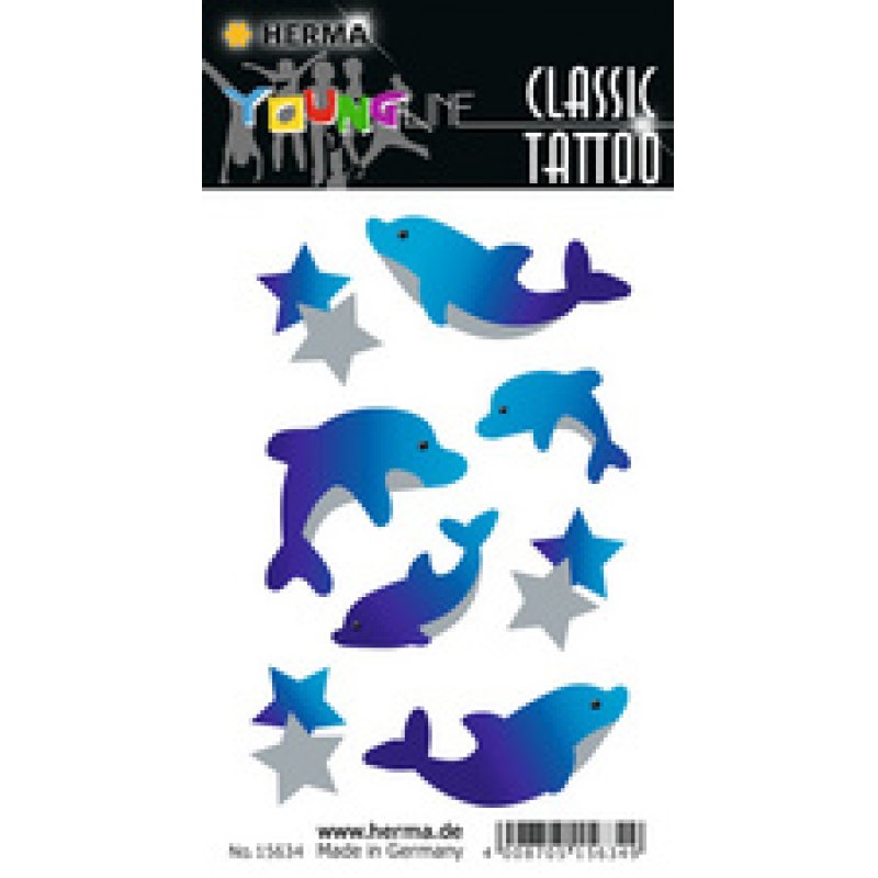 HERMA Tatouage CLASSIC "Coeurs multicolores"