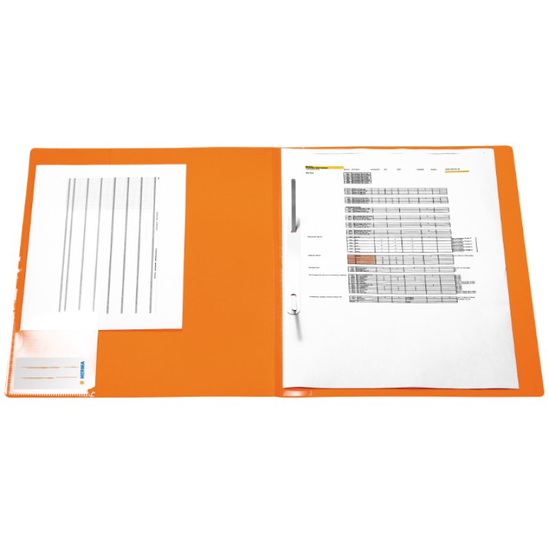 HERMA Chemise à lamelle, en PP, A4, orange fluo