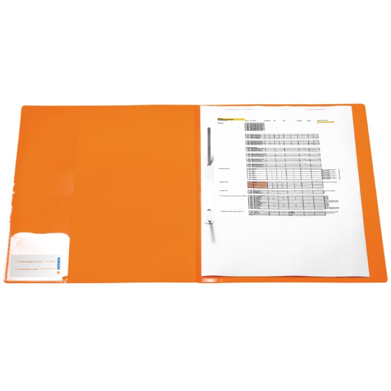 HERMA Chemise à lamelle, en PP, A4, orange fluo