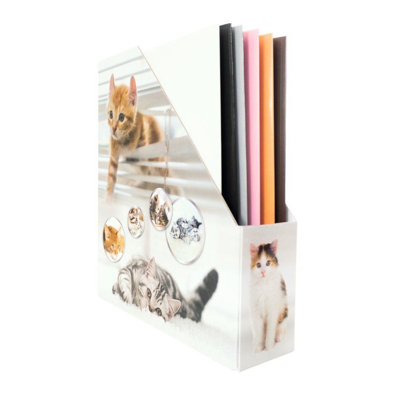 HERMA Stehsammler Katzen A4 Gelb porte-magazines