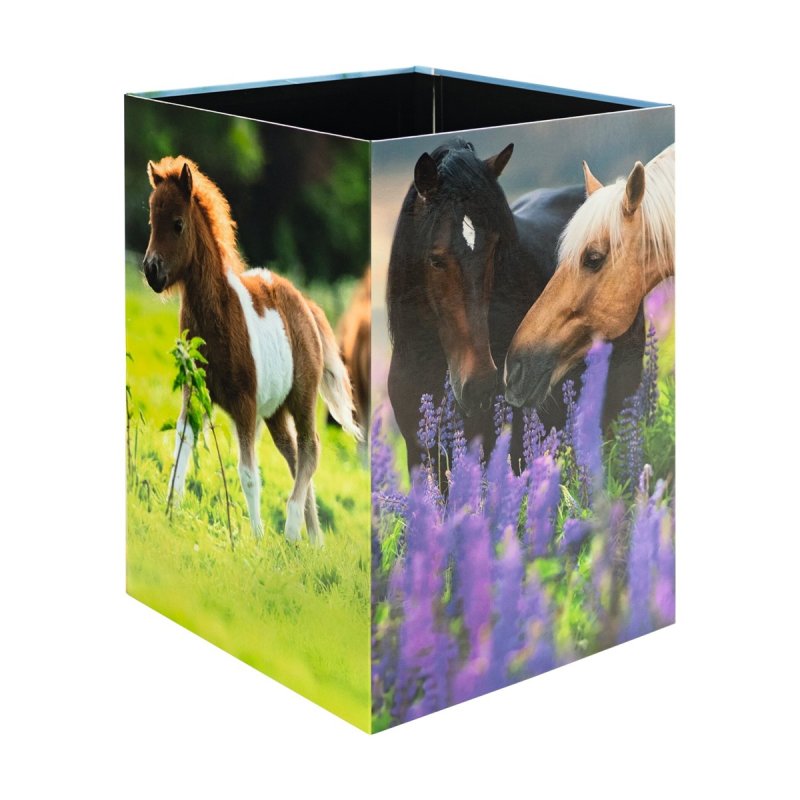 HERMA Corbeille à papier "Pré à chevaux", carton