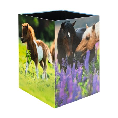HERMA Corbeille à papier "Pré à chevaux", carton