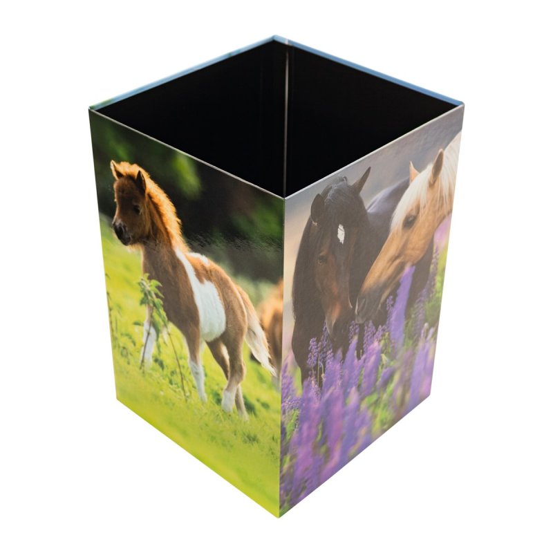 HERMA Corbeille à papier "Pré à chevaux", carton
