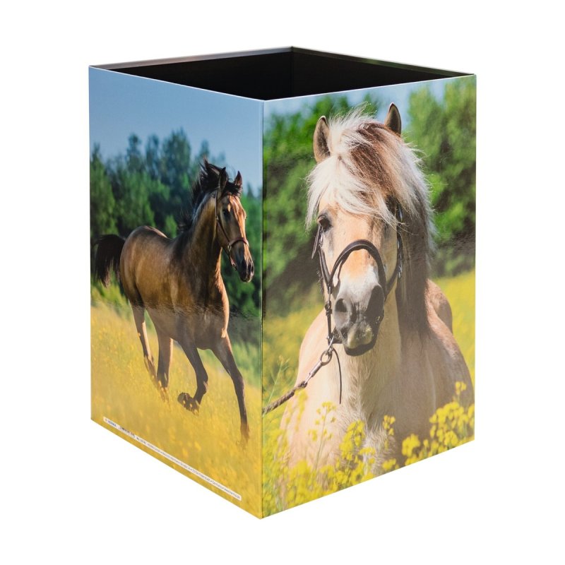 HERMA Corbeille à papier "Pré à chevaux", carton