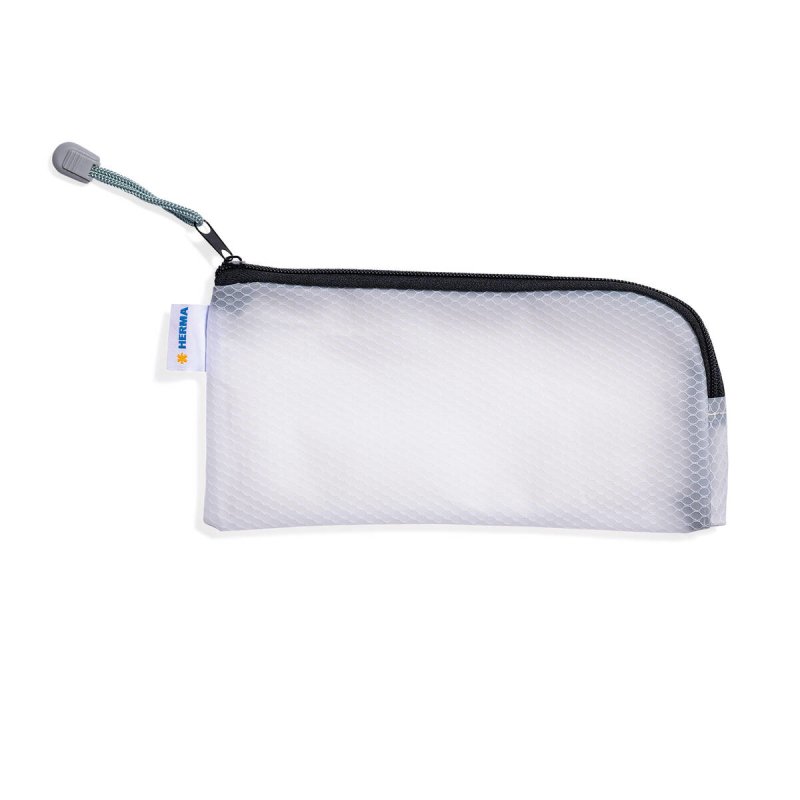 HERMA Pochette à fermeture à zip "Mesh Bags", noir