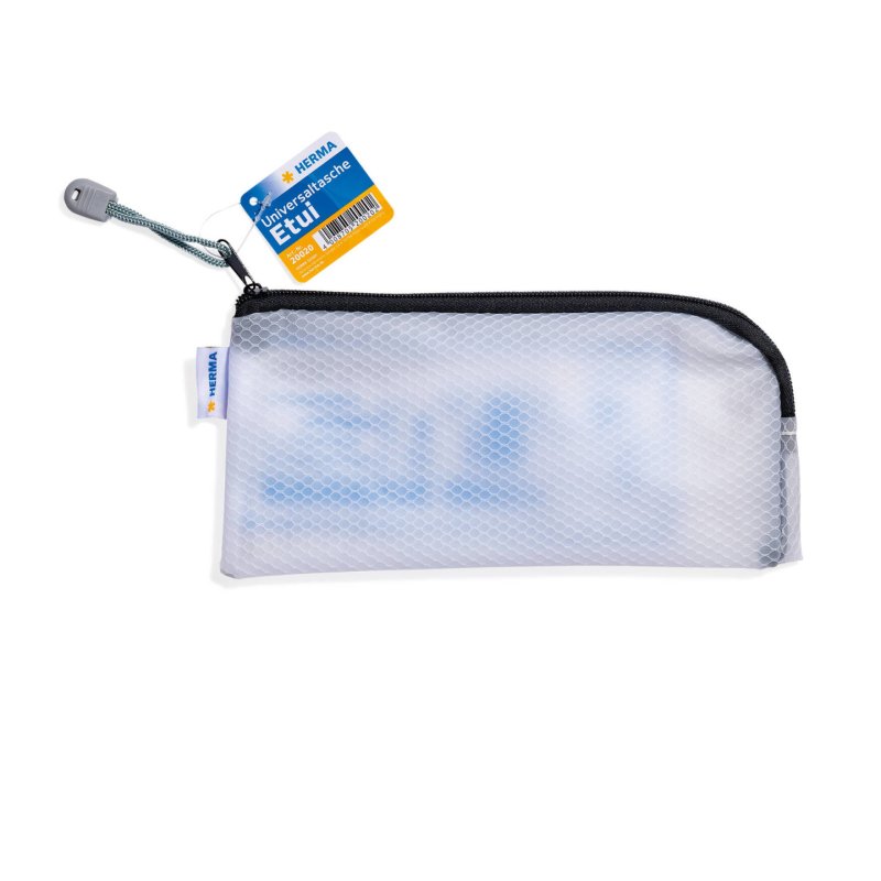 HERMA Pochette à fermeture à zip "Mesh Bags", noir
