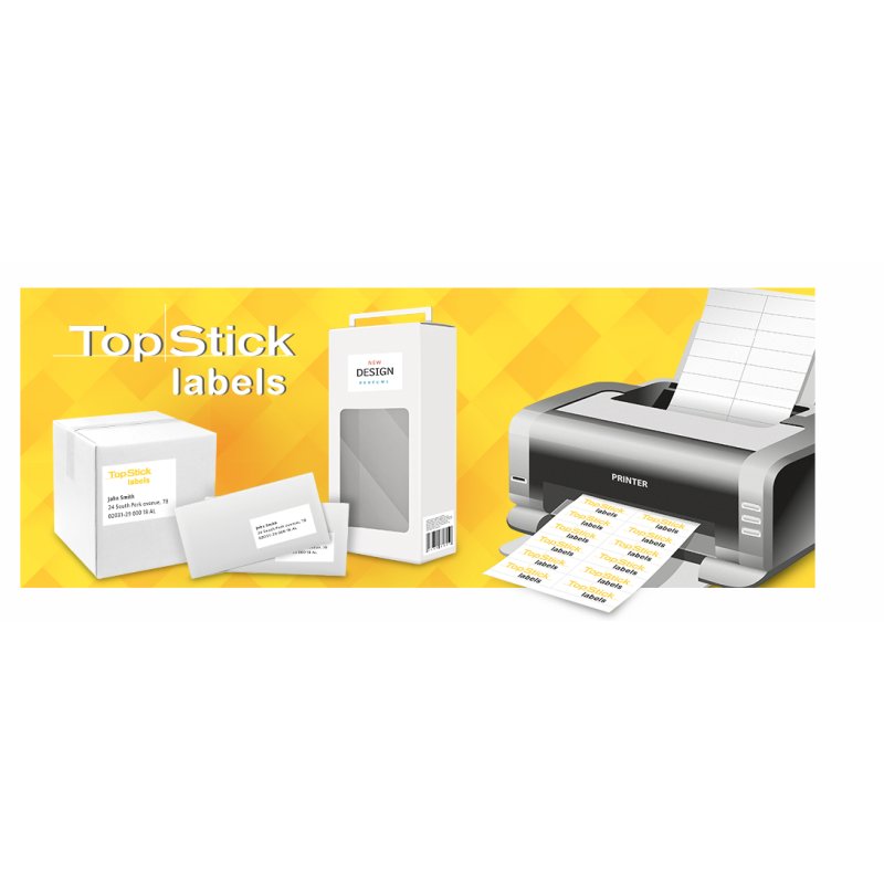 Top Stick 8720 printer label White Self-adhesive printer label