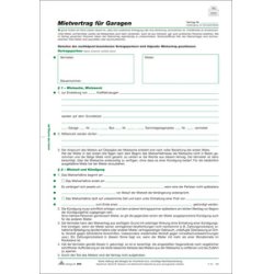 RNK Verlag Vordruck "Mietvertrag für Garagen, DIN A4