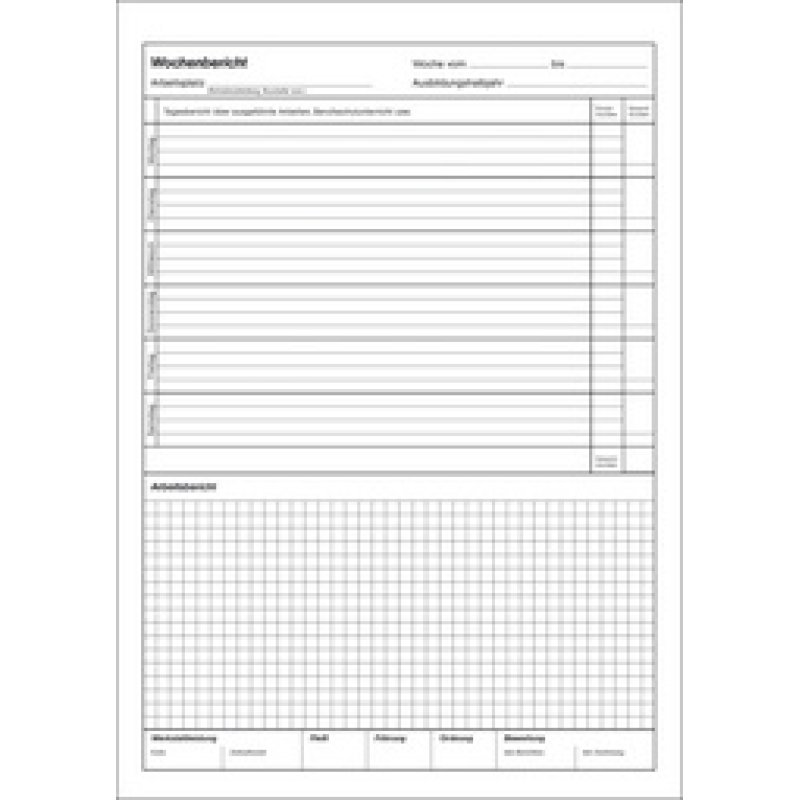 RNK Verlag Ausbildungsnachweis-Heft, wöchentlich, DIN A4