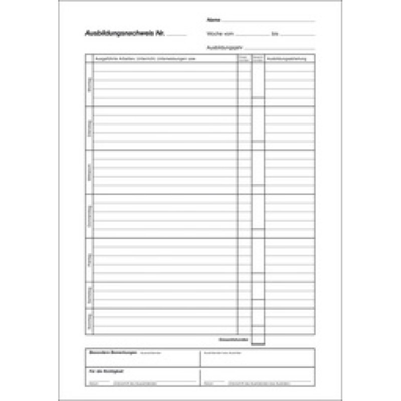 RNK Verlag Ausbildungsnachweis-Heft, täglich, DIN A4