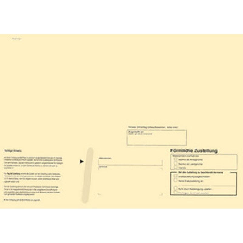 RNK Verlag Zustellungsumschlag, DIN lang, mit Fenster, gelb