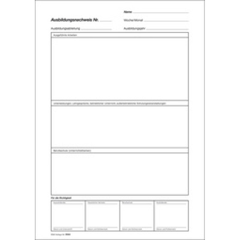 RNK Verlag Ausbildungsnachweis-Block, wöchentlich/monatlich