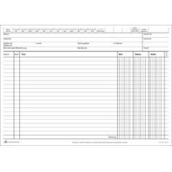 RNK Verlag Kontokorrentkarte, DIN A5 quer, weiß